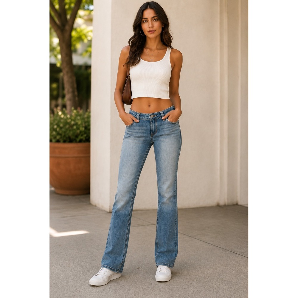 Studio Blue Jeans Womens 31 Bootcut Flare Light Wash Y2K Denim Sz 31